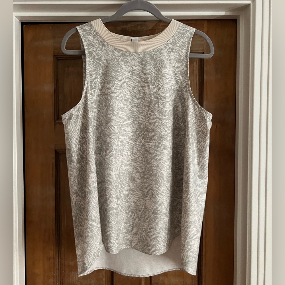 Athleta beige/olive tank. Large